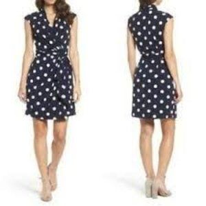 Eliza J Polka Dot Wrap Dress Size 4